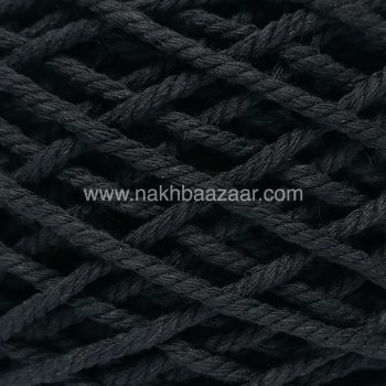 نخ مکرومه مشکی تابیده ۳میل - k0