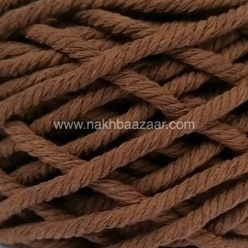 نخ مکرومه قهوه‌ای تابیده ۴میل - W6