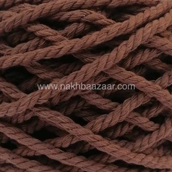نخ مکرومه قهوه‌ای تابیده ۴میل - W5
