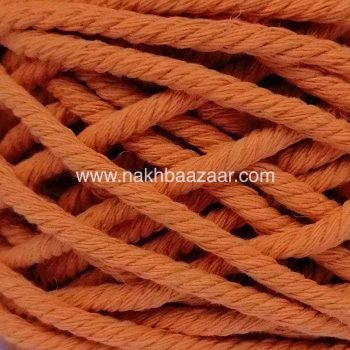نخ مکرومه نارنجی تابیده ۴میل - O2