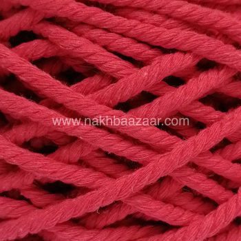 نخ مکرومه قرمز اناری تابیده ۴.۵میل - R7