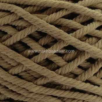 نخ مکرومه کرم قهوه‌ای تابیده ۴میل - N4