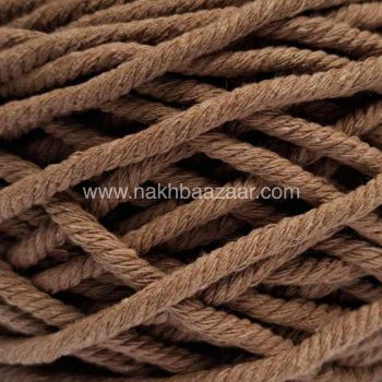 نخ مکرومه کاکائویی روشن تابیده ۴میل - W1
