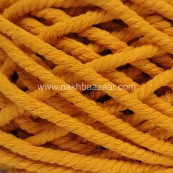 نخ مکرومه زعفرانی تابیده ۴میل - Y9