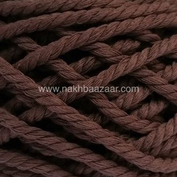 نخ مکرومه قهوه‌ای تابیده ۴میل - W7