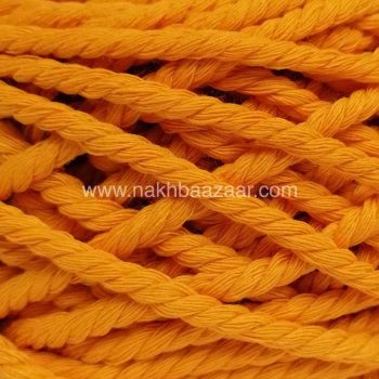نخ مکرومه زعفرانی تابیده ۴میل - Y5