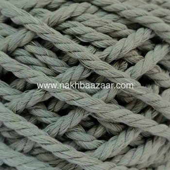 نخ مکرومه سبز طوسی تابیده ۴میل - D7