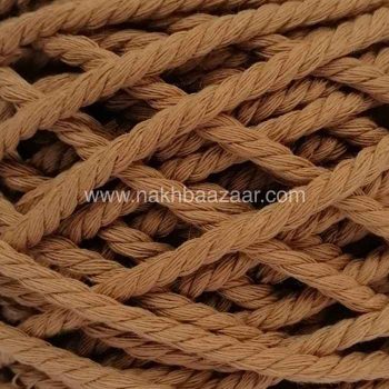 نخ مکرومه کاکائویی تابیده ۴میل - W3