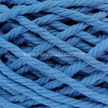 نخ مکرومه آبی تابیده ۴میل - B9