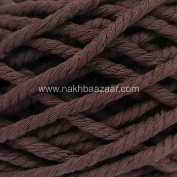 نخ مکرومه قهوه‌ای تابیده ۴میل - W4