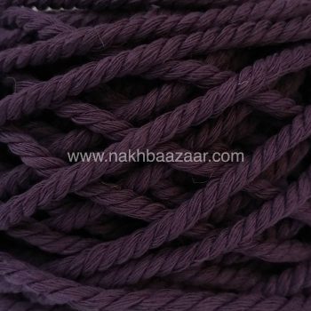 نخ مکرومه بادمجانی تابیده ۴.۵میل - S6