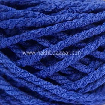 نخ مکرومه آبی کاربنی تابیده ۴میل - B4