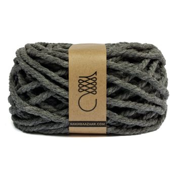 نخ مکرومه طوسی تیره تابیده ۴میل - K7