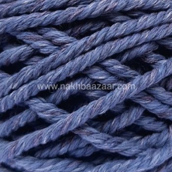 نخ مکرومه آبی درباری تابیده ۴میل - B1