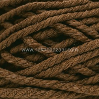 نخ مکرومه قهوه‌ای تابیده ۴میل - W3